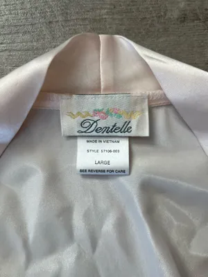 Vintage Dentelle Light Pink Robe & Slip Set Size L thumbnail 9