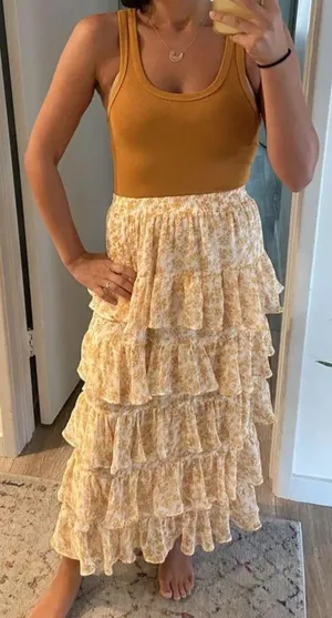 Revolve Yellow Skirt thumbnail 1