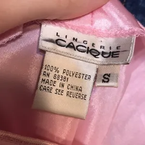 vtg Cacique 90s ladies pink button up‎ nightie babydoll romper size small sexy thumbnail 12