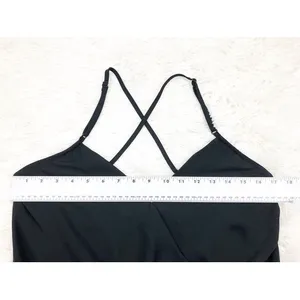 Nicki Minaj Black Spaghetti Strap Draped Flowy Crop Top Size XS‎ thumbnail 4