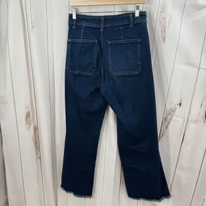 Zara Women’s 10 Marine Wide Leg Flare Denim Jeans thumbnail 4