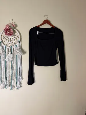 Reformation Lucca Knit Top Black Size Small thumbnail 4