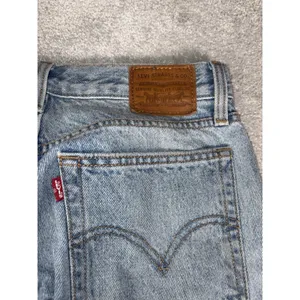 levis premium wedgie denim jeans button fly raw hem size 26 thumbnail 8
