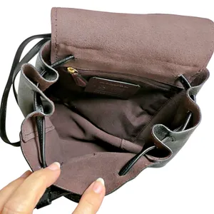 COACH Black Pebbled Leather Derby Backpack F1821 F59819 Daypack thumbnail 7