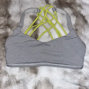 TWO Lululemon Sports Bras Women’s 8 Energy Stripes Athletic Yoga Crossback EUC thumbnail 6