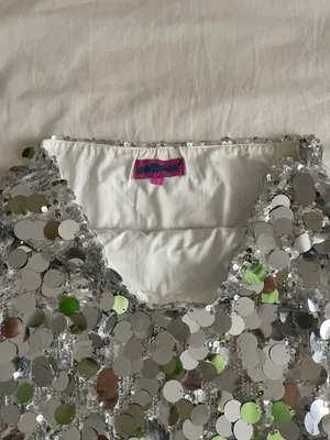 Edikted Sequin Skirt Silver Mini Sparkle thumbnail 5