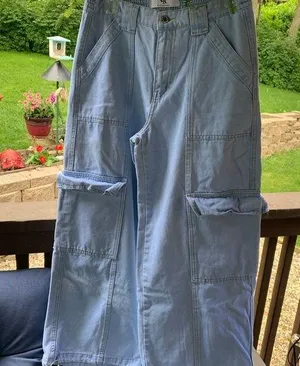 Stylish Blue Flare Wide Leg Jeans thumbnail 1