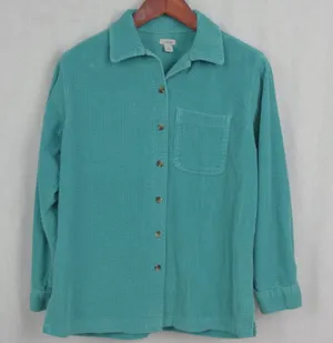 LL Bean Women's Corduroy Relaxed Button Down Heavy Shirt Small thumbnail 1