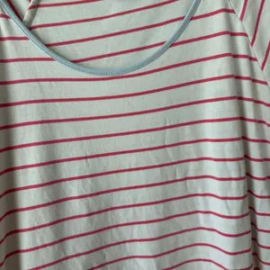 LAKE Pajamas short sleeve tee sorbet blue trim barbie pink stripes tshirt pima thumbnail 4