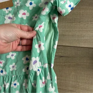 Sugarhill Brighton London Polly Maxi Tiered Dress Green Rainbow Daises NWT 6 thumbnail 9