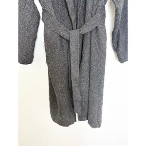 NWT Lulus Prepped Perfection Black White Tweed Trench Coat Size XL Quiet Luxury thumbnail 10