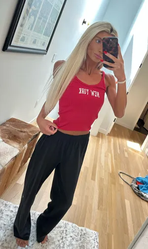 Brandy Melville Red New York Tank Top thumbnail 1