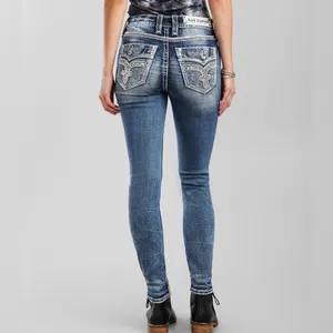 Rock Revival Beet Red Mid-Rise Skinny Stretch Jean thumbnail 2