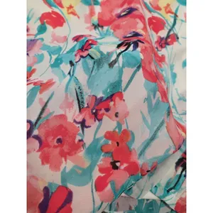 Chetta B Floral Print Dress Size 12 Chiffon Split Sleeve White Scoop White thumbnail 2