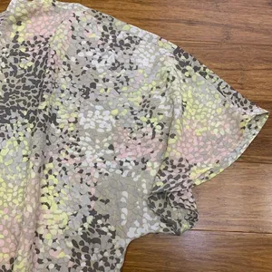 Ann‎ Taylor Blouse Womens Small Floral Tie-Waist Lightweight Short Sleeve Top thumbnail 2