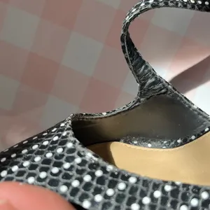 Giani Bernini  Black  polka withCrisscross Studded Heels thumbnail 9