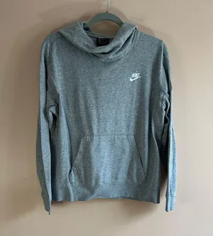 Nike Gray Tag Detail Hoodie thumbnail 1