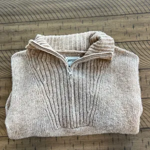American Eagle Tan Half-Zip Sweater thumbnail 3