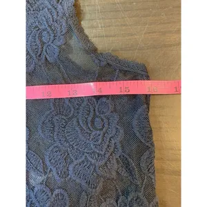 Abercrombie & Fitch‎ Whimsygoth Blue Floral Crochet Lace Sheer Tank Cottagecore thumbnail 9