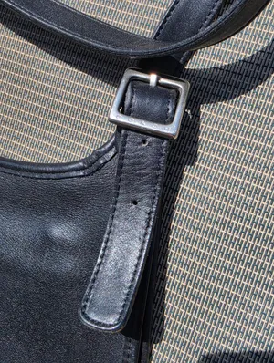 Vintage Coach Slim Legacy Flap Saddle Crossbody Black thumbnail 3