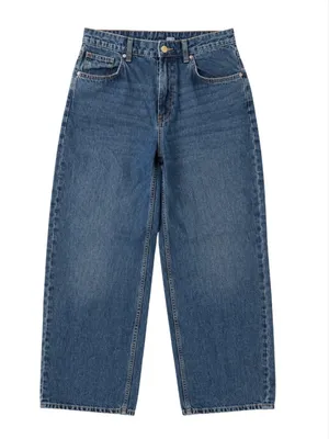 H&M Divided High Waist Wide Leg Ankle Jeans - 6 thumbnail 2