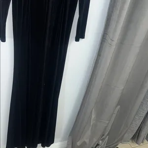 Elegant Velvet/ Deep V-neck, long sleeve, side slit, long length empire waist XL thumbnail 9