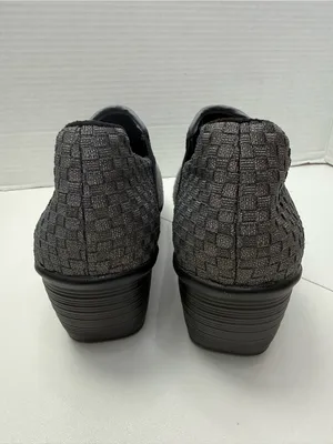 bernie mev. Gray and Black Slip-On Wedge Sneakers size 37 thumbnail 4