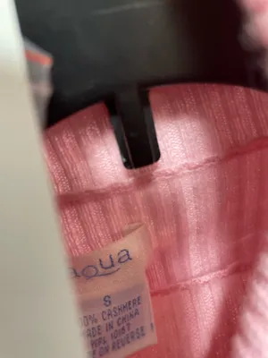 Pink AQUA 100% Cashmere turtleneck  thumbnail 5