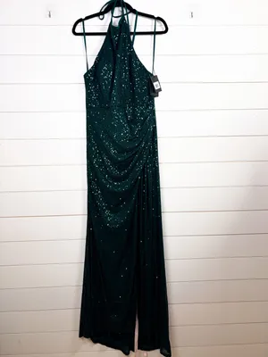 Mac Duggal 26622 Sequined Halter Neck Emerald Green Gown, NEW, Size 10 MSRP $398 thumbnail 4