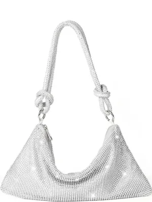 Princess Polly Rhinestone Silver shoulder Mini Bag thumbnail 1