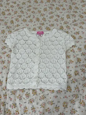 Edikted White Knitted Button- Up Top thumbnail 2