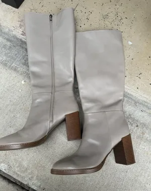 Marc Fisher Women's Gabey Wide Calf Almond Toe Block Heel Dress Boots - US 10M thumbnail 1