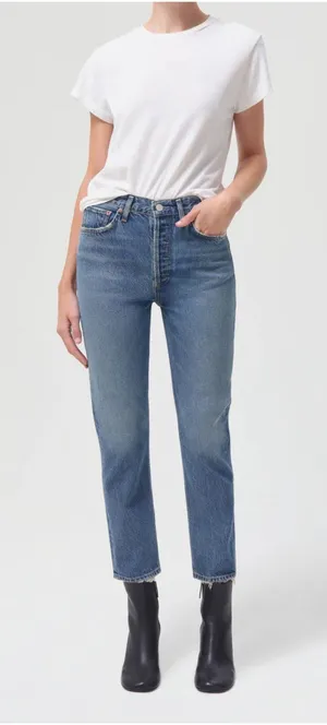 AGOLDE Riley Straight Crop Jeans thumbnail 1