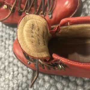 Frye Archie Hiking Red Leather Boots Women Size 7B thumbnail 4