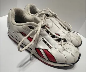 Y2K Reebok Classic Leather White Red Union Jack Sneakers W8 M6 RB 503 PYE thumbnail 1