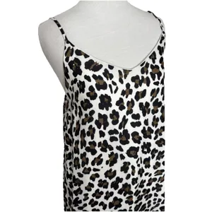 Pink Lily Spaghetti Strap Leopard Print Maxi V Neck Dress Size Small Side Split thumbnail 2