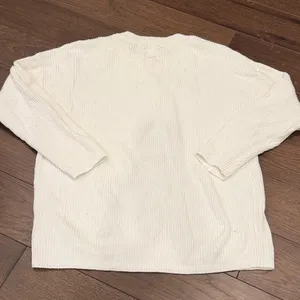 aerie Women’s Tan/Cream Button Up Long Sleeve Sweater Size S C1-052 thumbnail 5