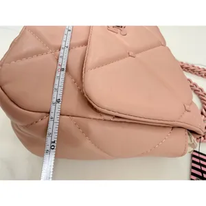 $159 Gilda Paris Small Quilted Shoulder Bag Blush Pink Chain Strap Logo cute thumbnail 5