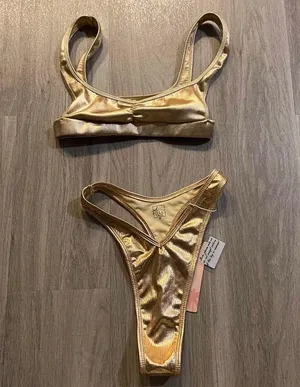 Oh Polly Gold Bikini Set thumbnail 1