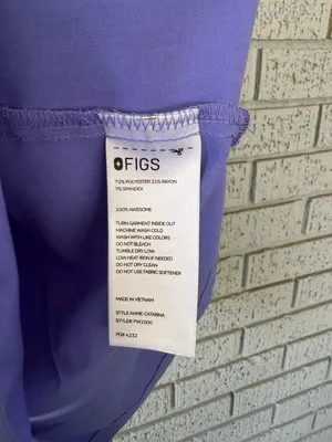 Figs Catarina Scrub Top Blueberry Purple Size XXS thumbnail 3