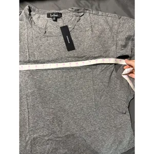 NWT Lulus Size‎ XS Women Grey Crew Neck Long Sleeve Shirt Basics Layering Causal thumbnail 3