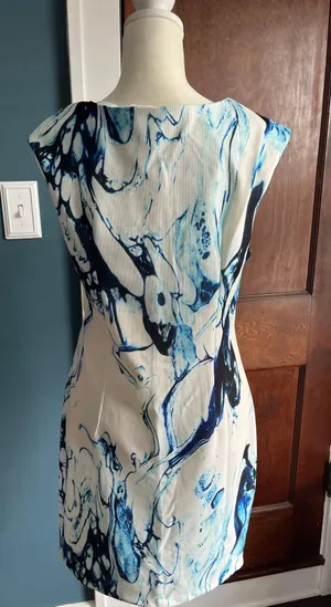 NWT! Tie dye Shift Dress Blue Size L thumbnail 2