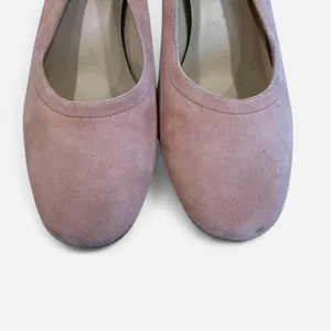 Everlane Everyday Block Heel Shoe In Light Bubblegum Pink Suede Block Heel US 9 thumbnail 5