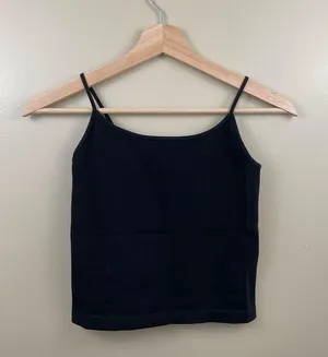 Tilly’s Black Spandex High Neckline Spaghetti Strap Tank Top thumbnail 4