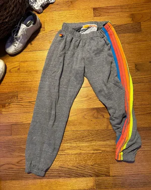 Aviator Nation striped sweatpants thumbnail 1