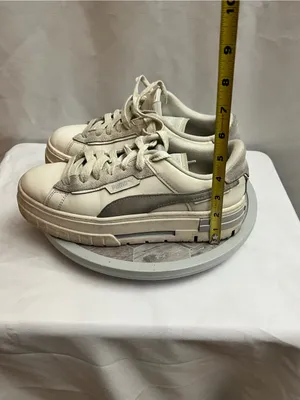 Puma Mayze Crashed Self Love Women’s Platform Sneakers White Gray Size 9 thumbnail 6