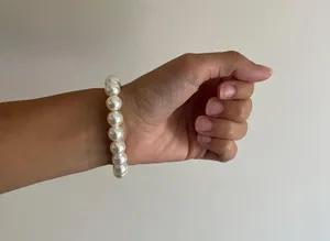 White Stretch Bracelet Pearl thumbnail 3