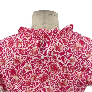 Misa Los Angeles‎ Lilian Dress Tiered Ruffle Animal Floral Print Pink Size XS thumbnail 13