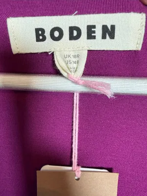 Boden Elodie Empire Midi Dress in Damson Berry Purple New with Tag W2536 Sz 14R thumbnail 4