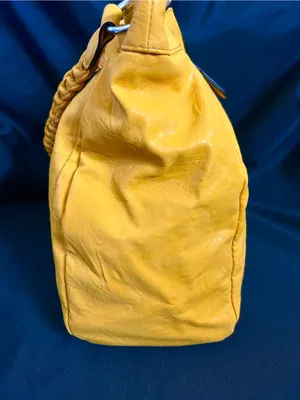 Bueno Women’s Mustard Yellow Braided Handle Women's Shoulder Bag Purse thumbnail 3
